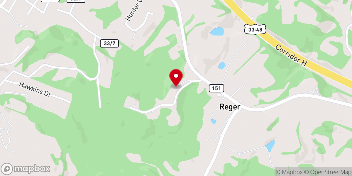 Map showing location of Liberty Baptist Church