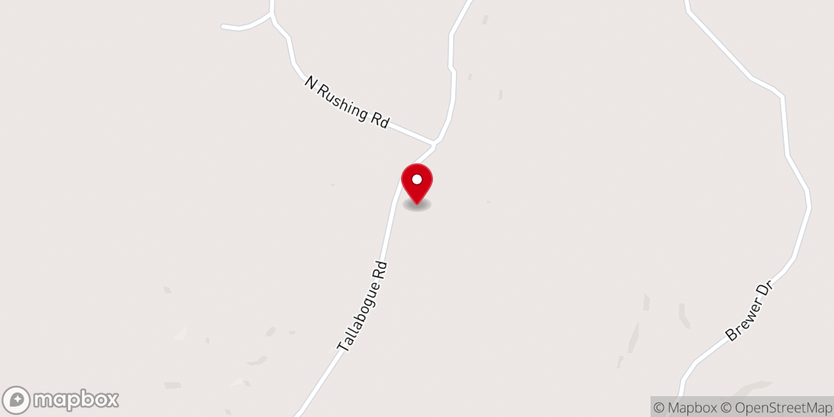Map showing location of Redtop Union Baptist Church