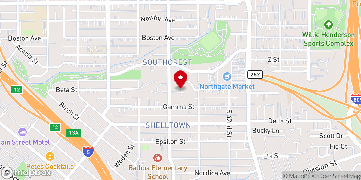 Map showing location of Philadelphia Missionary Baptist Church