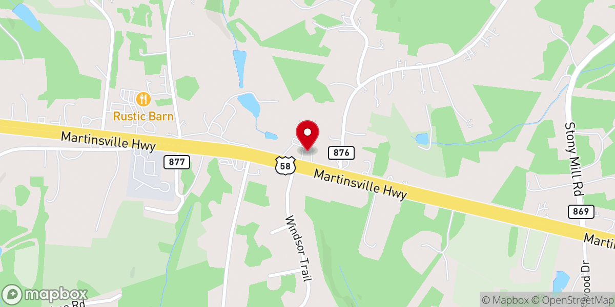 Map showing location of Welcome Baptist Church