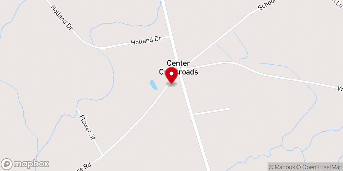 Map showing location of Center Baptist