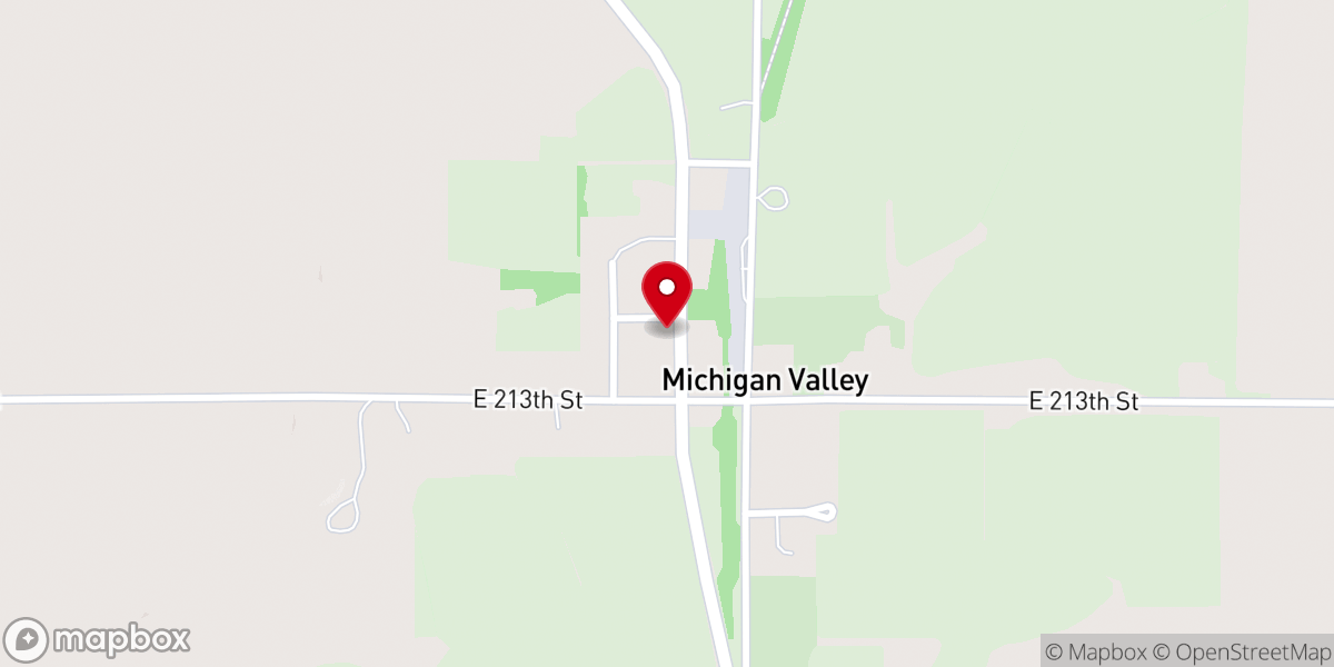 Map showing location of Michigan Valley United Methodist Church