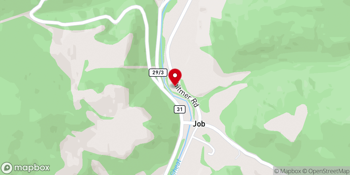 Map showing location of Job United Methodist Church