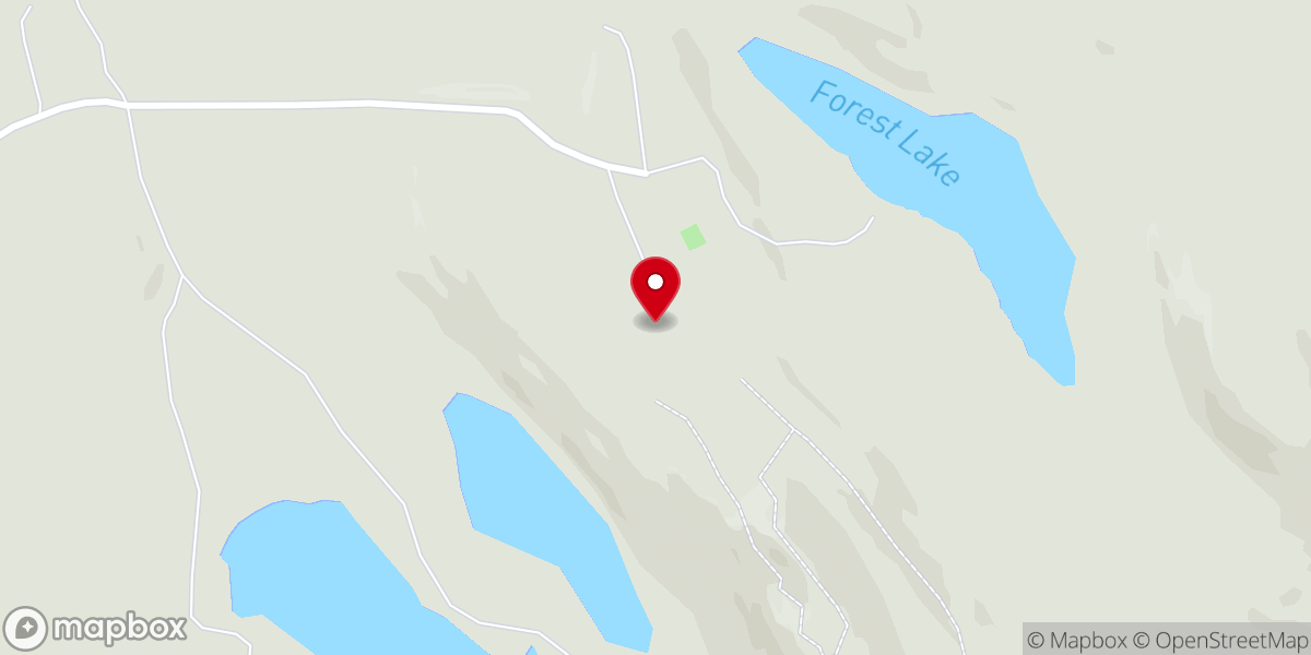 Map showing location of Forest Lake Camp