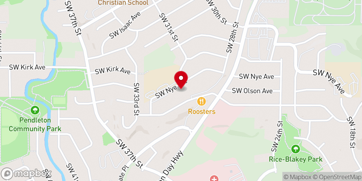 Map showing location of Pendleton Baptist Church Sbc