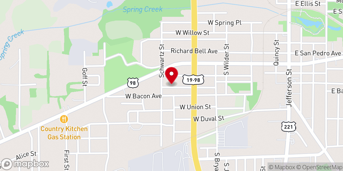 Map showing location of New Bethel Missionary Baptist