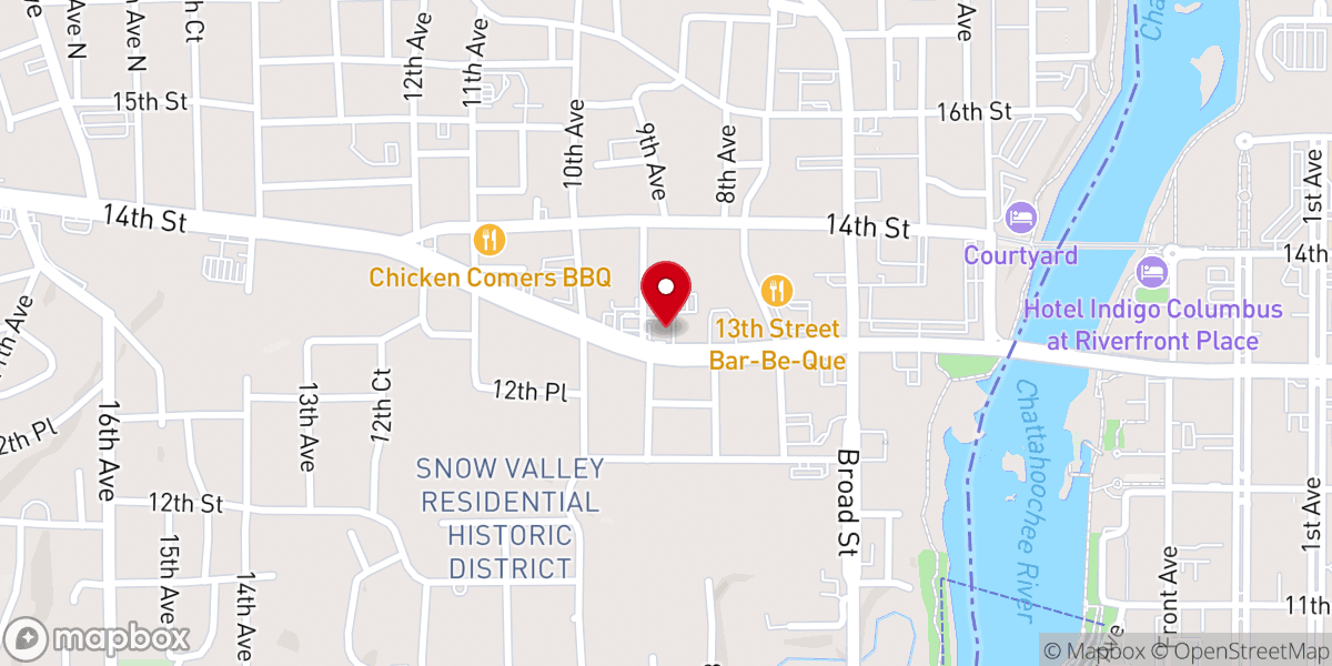 Map showing location of A Church of Refuge