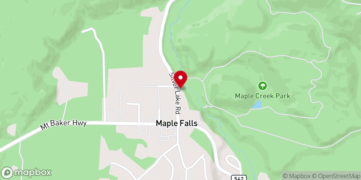 Map showing location of Maple Creek Park