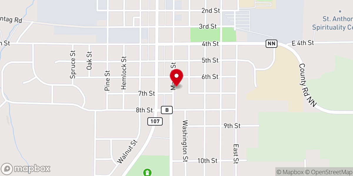 Map showing location of St Mary's Catholic Church Rectory