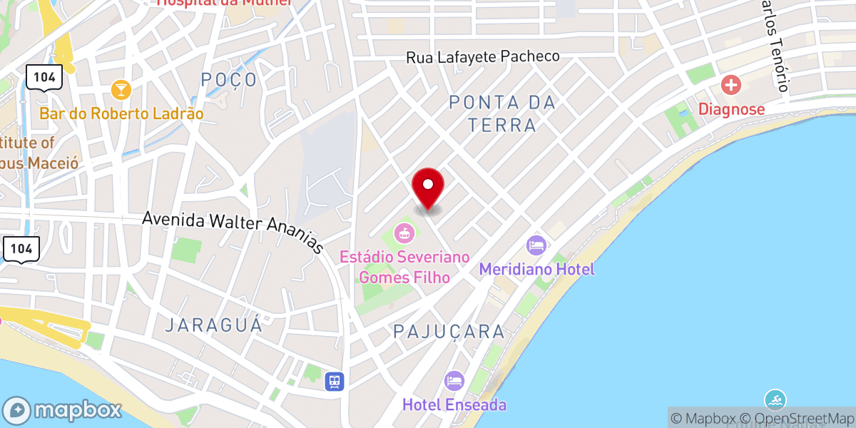 Map showing location of Igreja Evangélica Assembleia de Deus da Benção