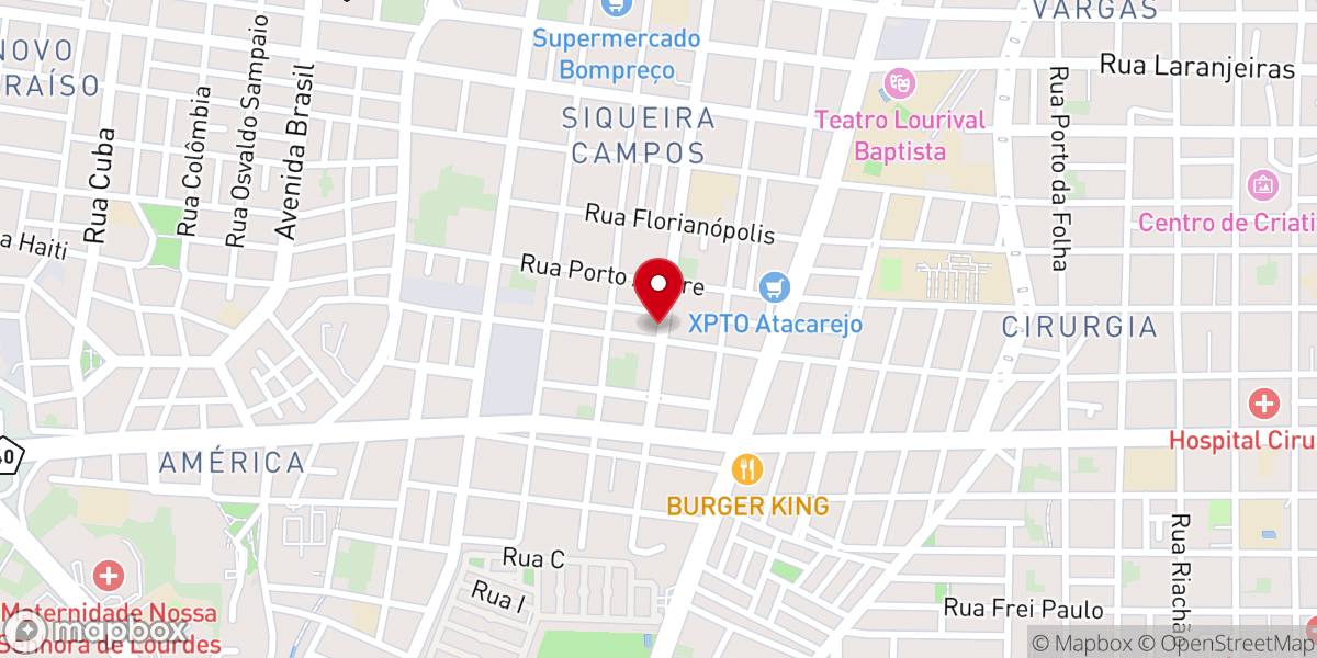 Map showing location of Comunidade Evangélica Ágape