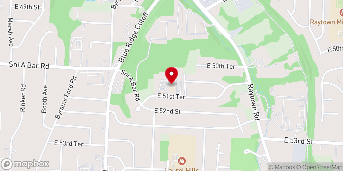 Map showing location of St. Bernadette Parish