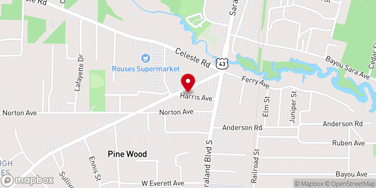 Map showing location of New Pilgrim Missionary Church