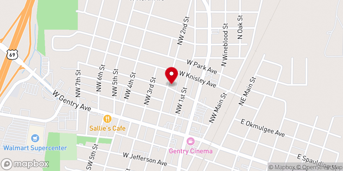 Map showing location of Sharpe House