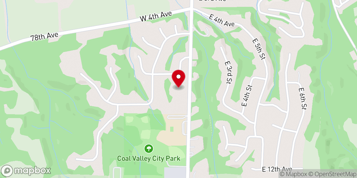 Map showing location of New Hope Baptist Church