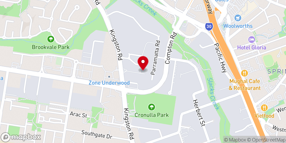 Map showing location of Hope Reformed Baptist Church