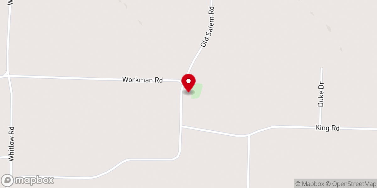 Map showing location of Old Salem Missionary Baptist Church