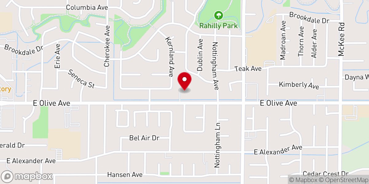 Map showing location of Calvary Chapel of Merced