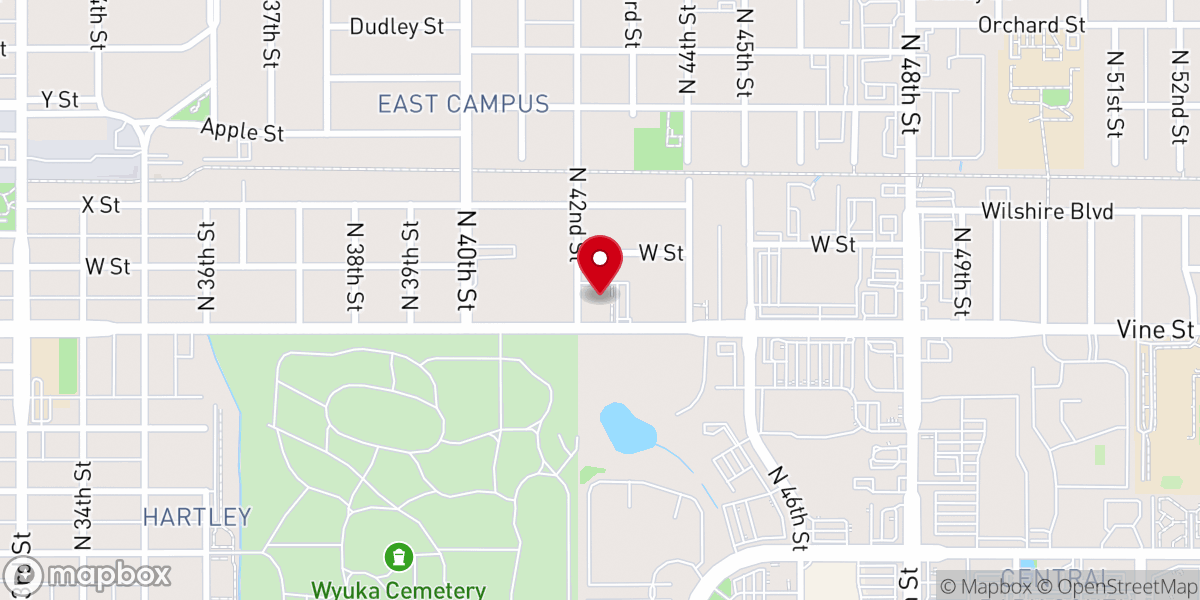 Map showing location of American Lutheran Church