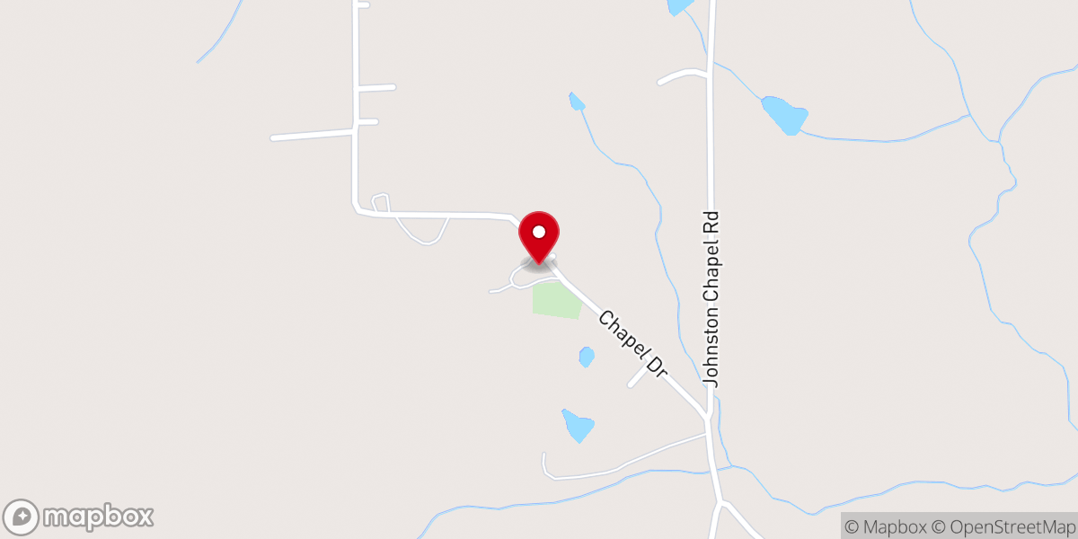 Map showing location of Johnston Chapel