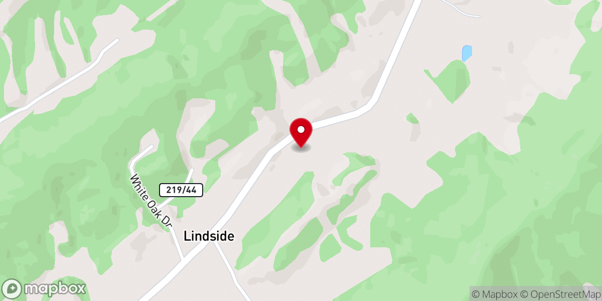 Map showing location of Lindside United Methodist