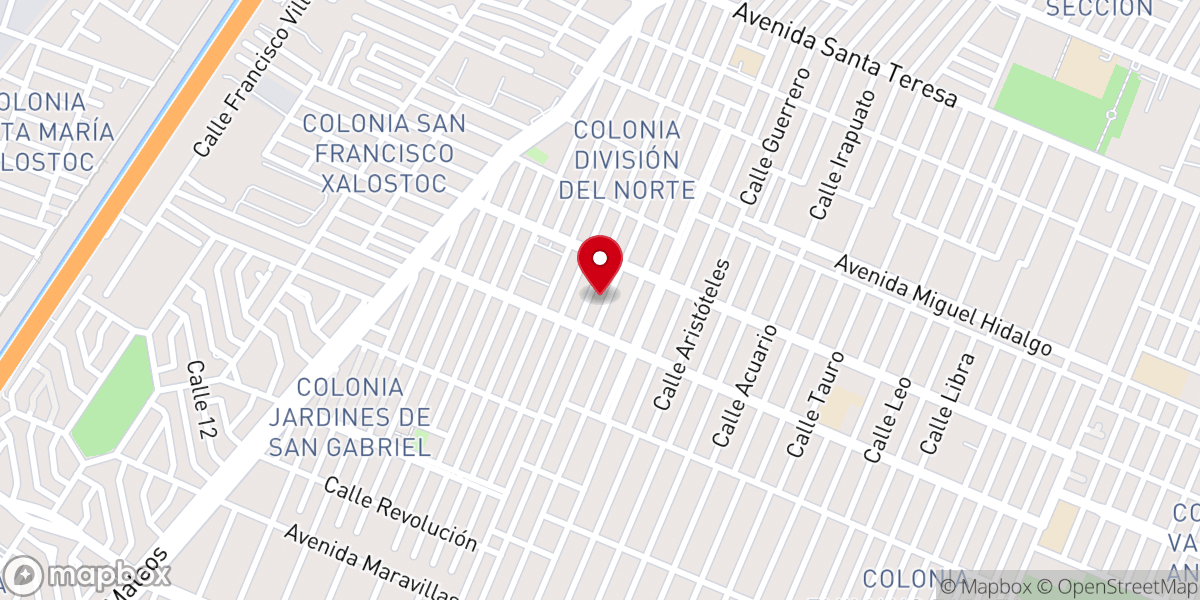 Map showing location of Comunidad Cristiana Bethel