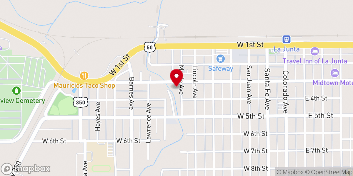 Map showing location of Mount Zion Baptist Church