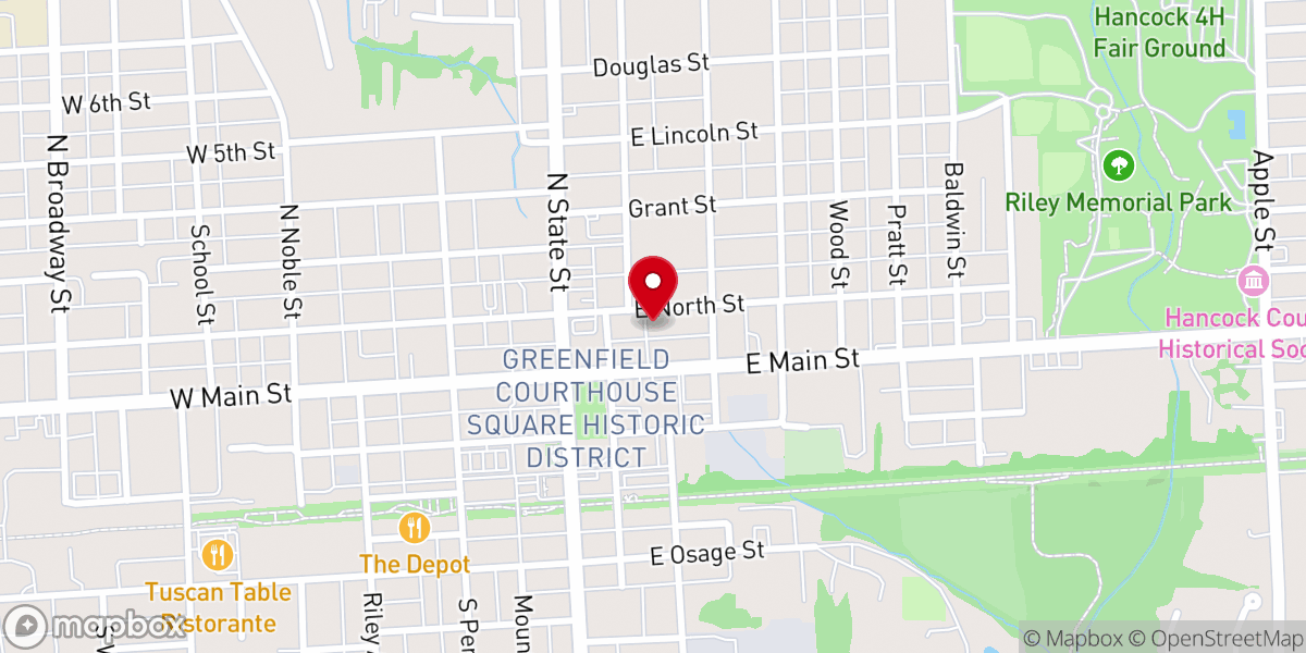 Map showing location of God's Open Arms Ministry