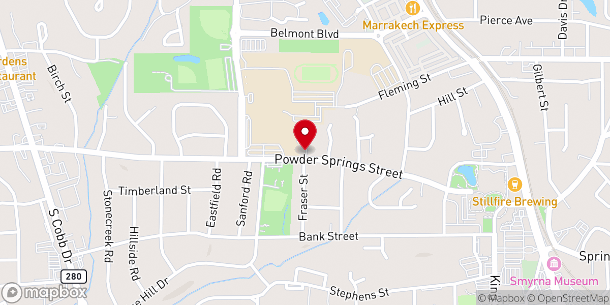 Map showing location of The Square Church