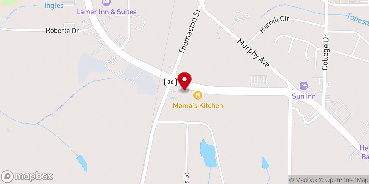 Map showing location of Lasting Impact Church Barnesville Lamar County