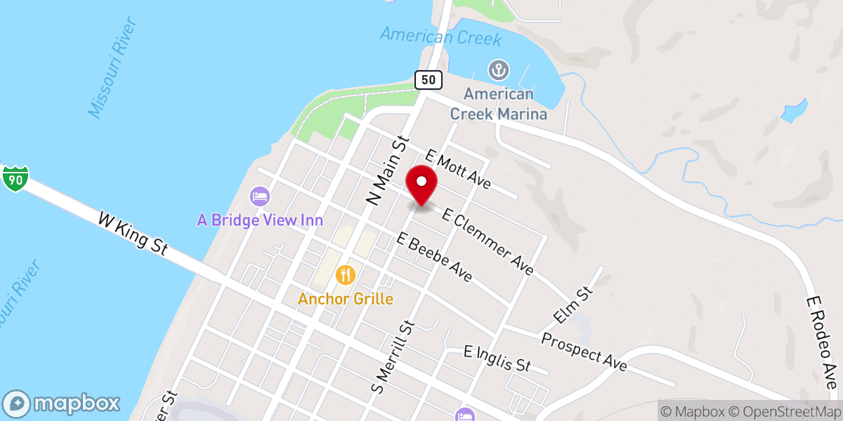 Map showing location of Water of Life Church Assemblies of God