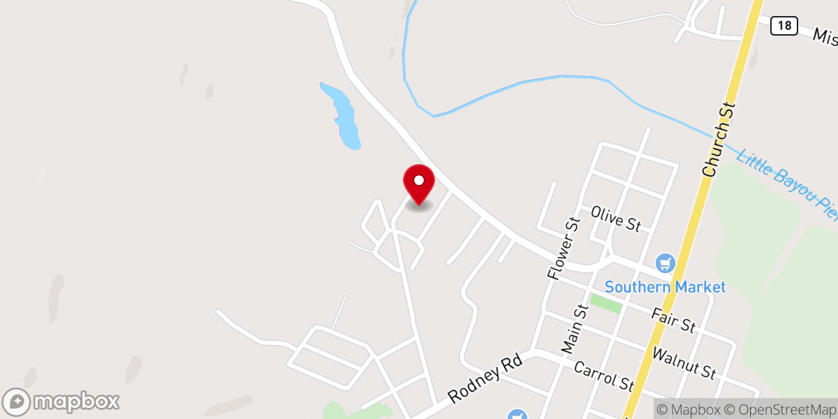 Map showing location of Rising Sun Baptist Church