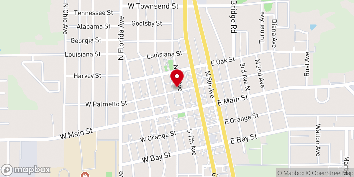 Map showing location of Firt United Methodist Church
