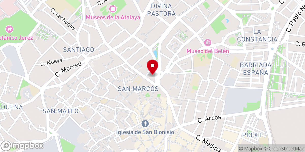 Map showing location of Capilla de San Juan de Letrán