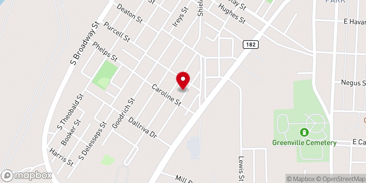 Map showing location of Bell Grove Missionary Baptist