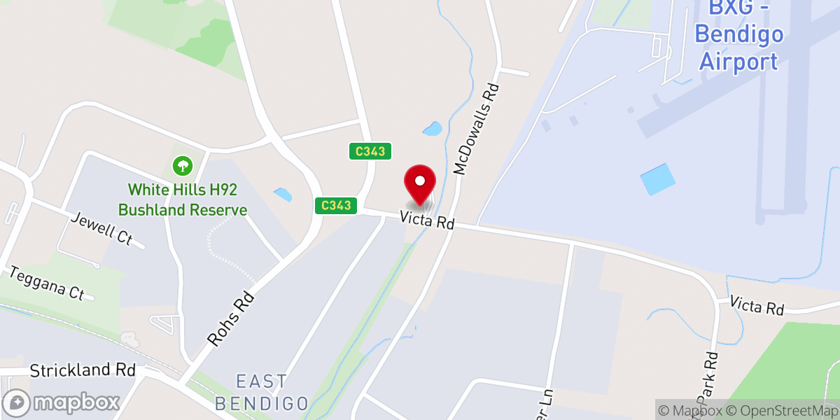 Map showing location of Reforming Presbyterian Church Bendigo