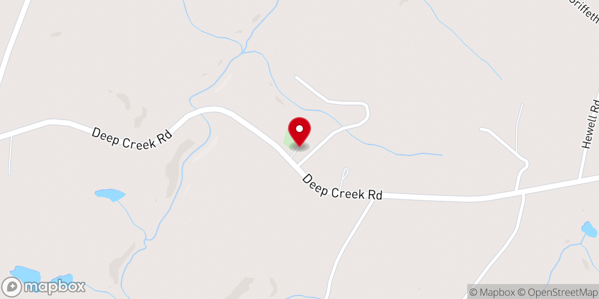 Map showing location of Hall Grove Baptist Church