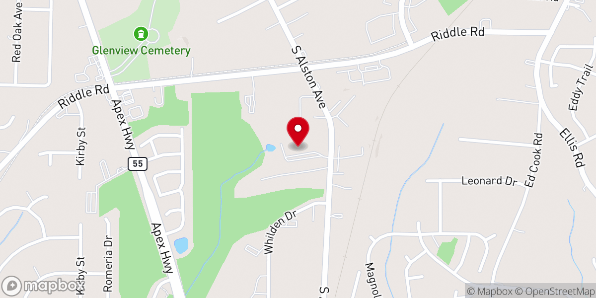 Map showing location of Holy Cross Catholic Church
