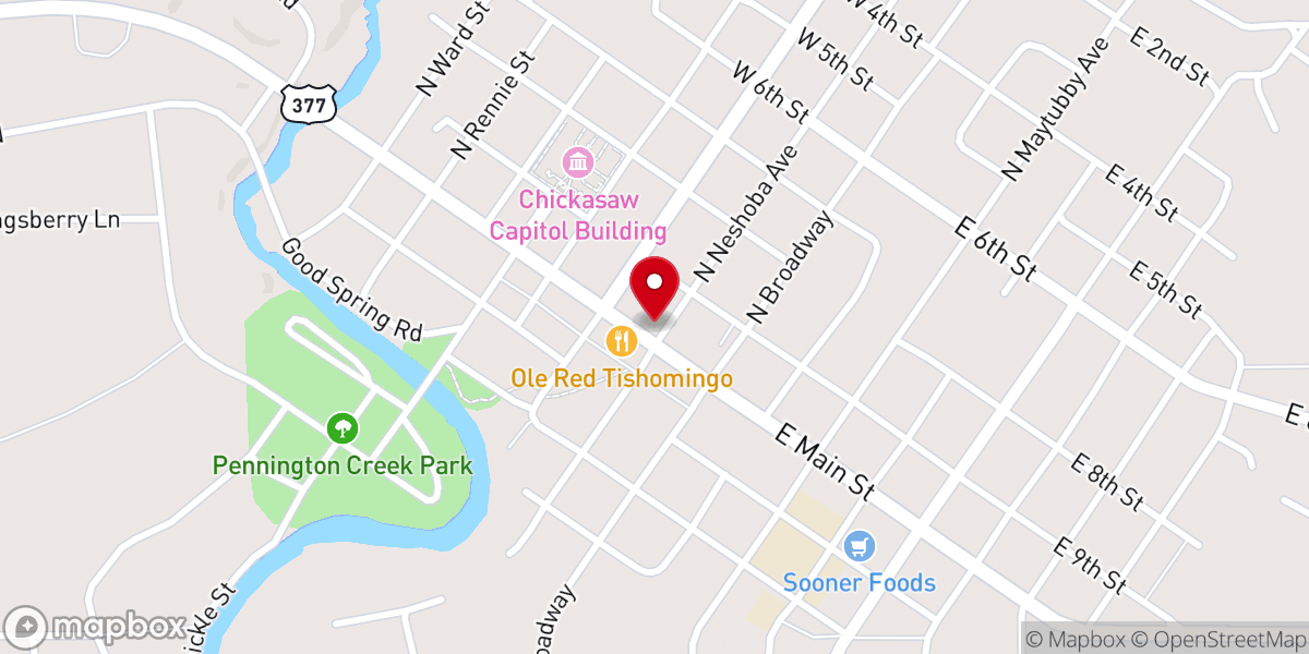 Map showing location of T-Town Vintage & Co.
