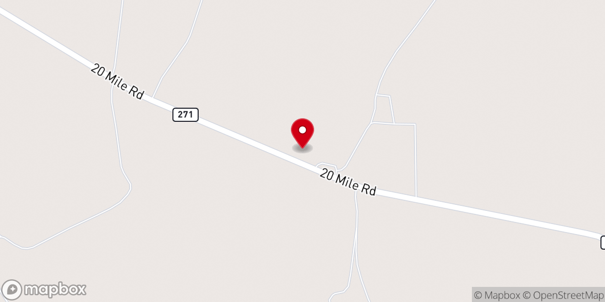 Map showing location of Lance Creek Community Church