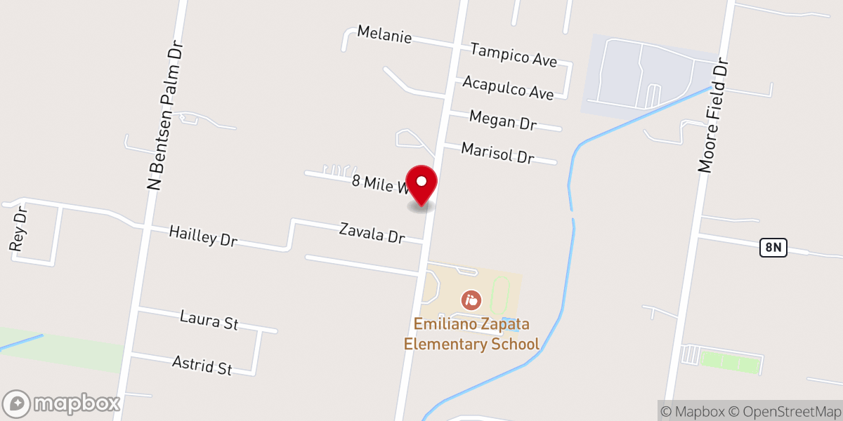 Map showing location of Templo Fuente de Vida