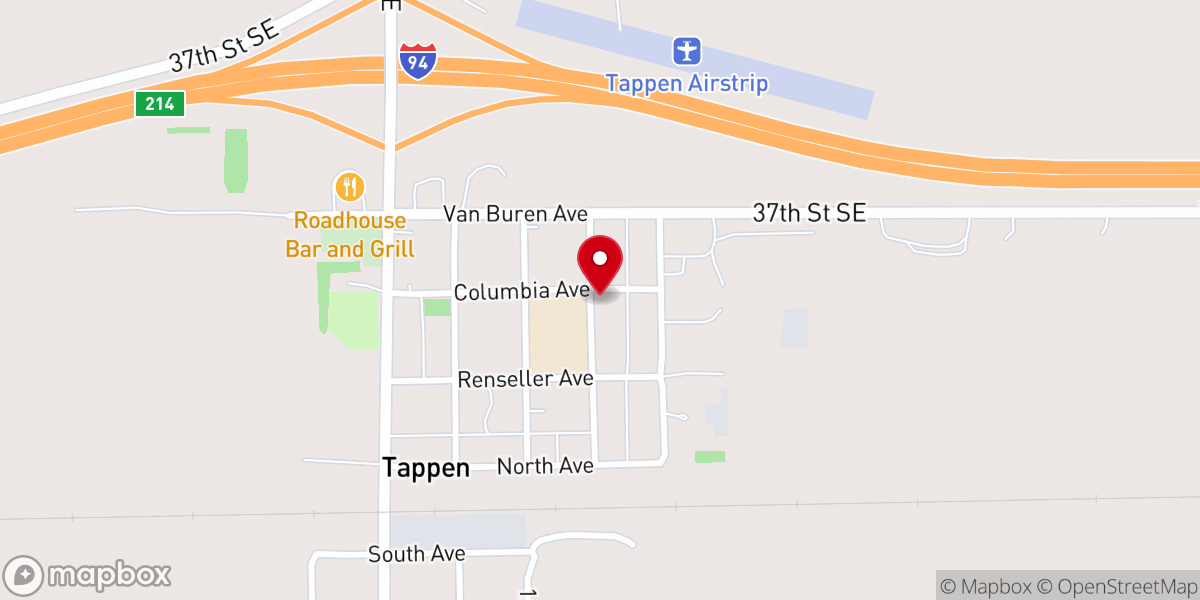 Map showing location of Zion United Methodist Church