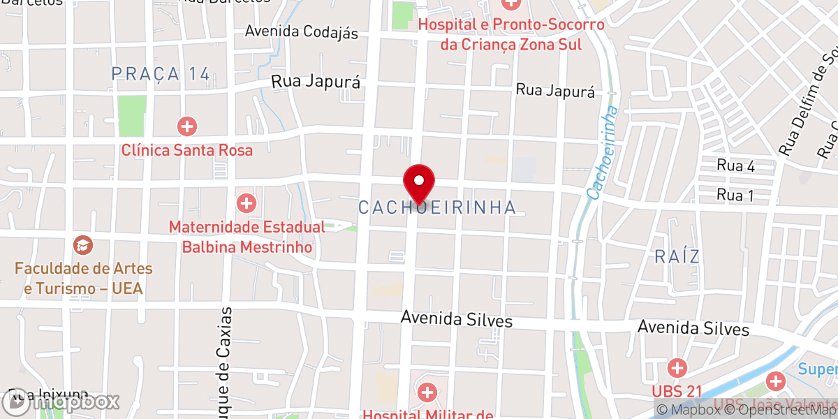 Map showing location of Igreja Batista De Cachoeirinha