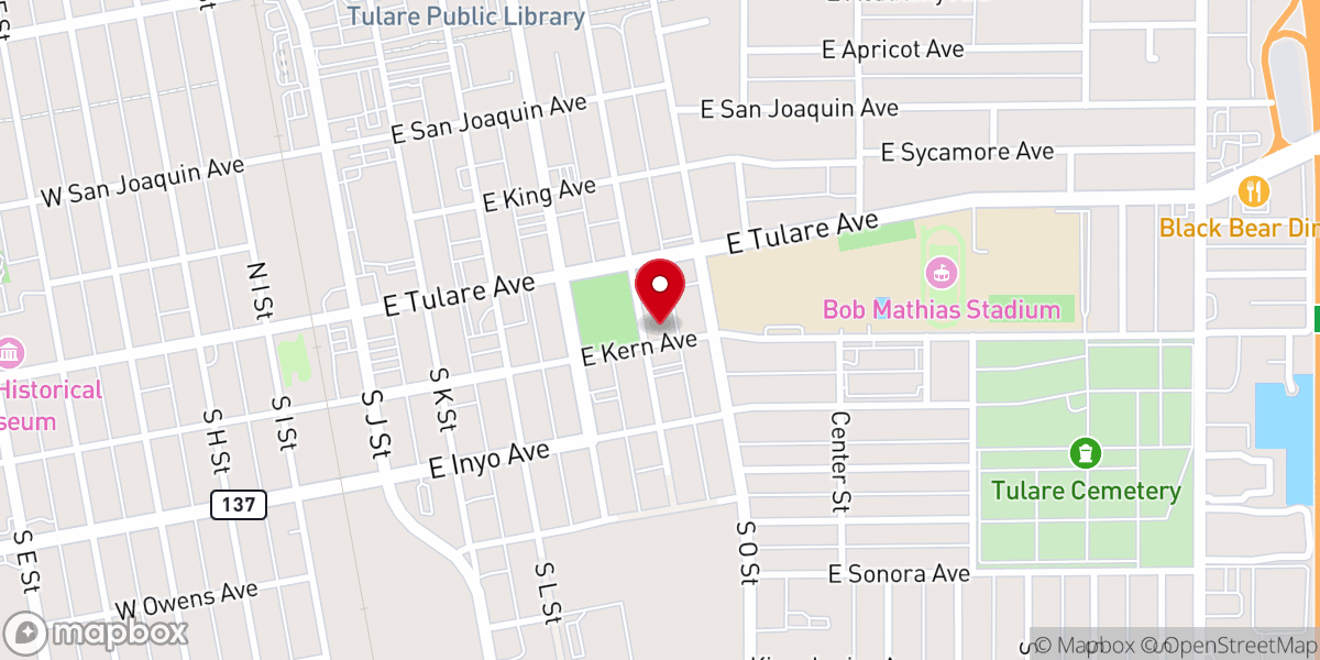 Map showing location of Crossview Baptist Church