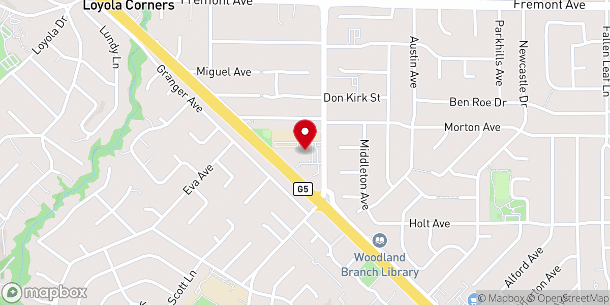 Map showing location of St. Simon Catholic Church
