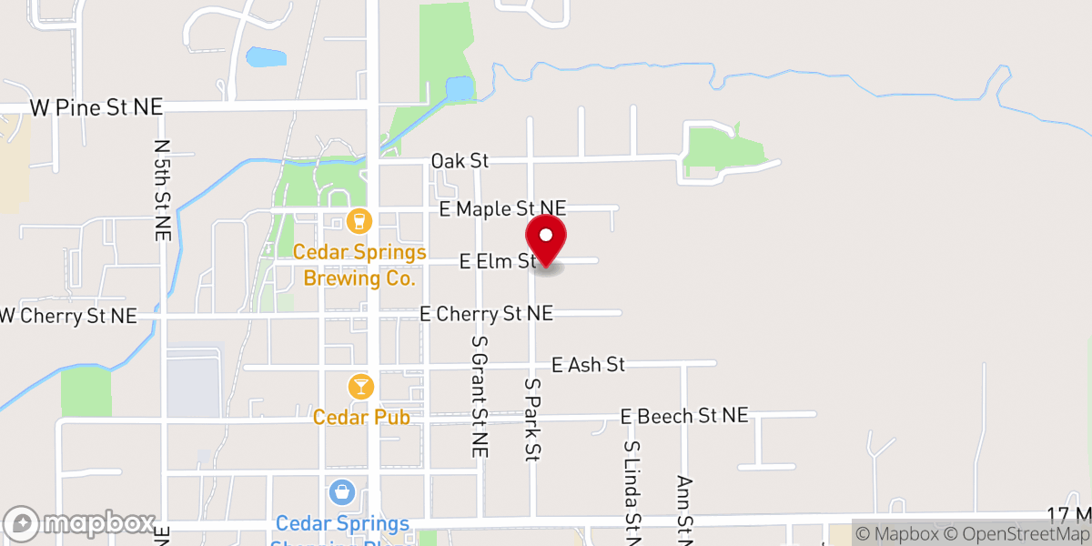 Map showing location of Calvary Assembly of God