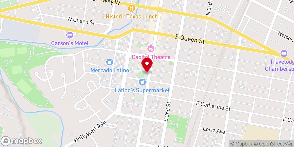 Map showing location of Zion Reformed Church