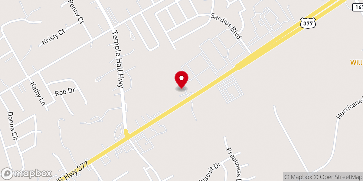Map showing location of Bible Baptist Church