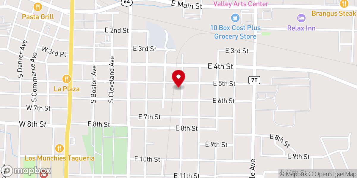 Map showing location of Church of Christ