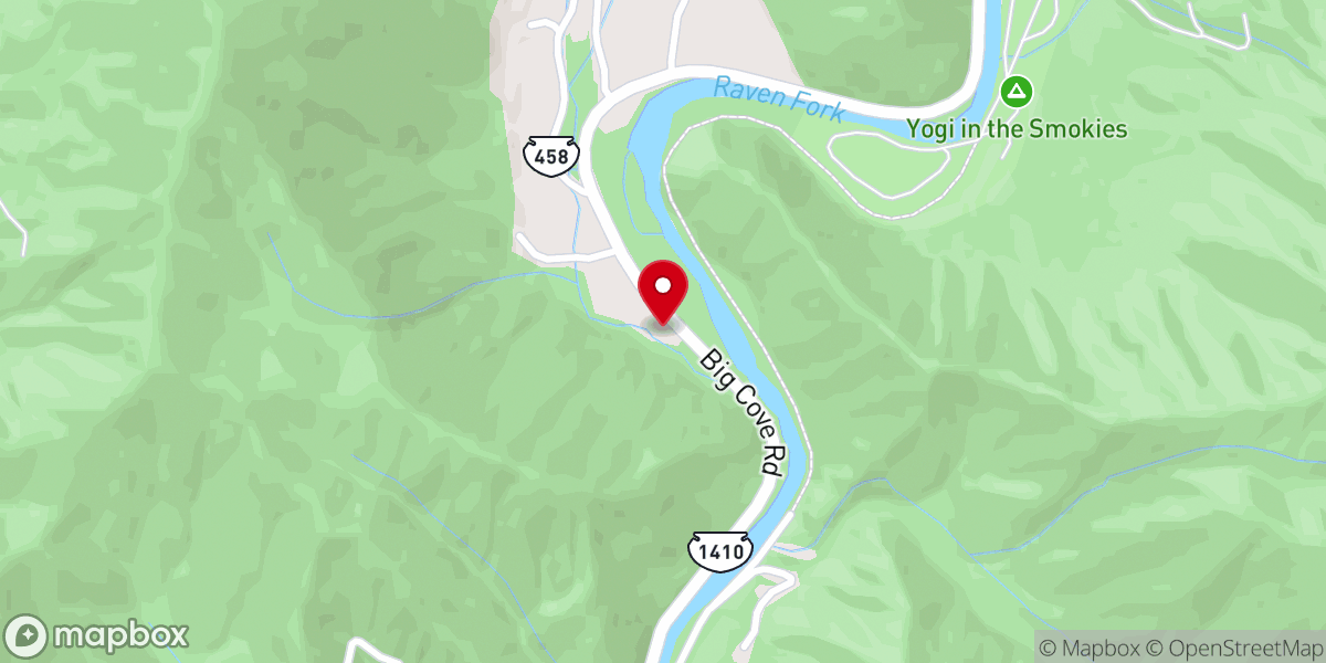 Map showing location of Big Cove Missionary Baptist Church
